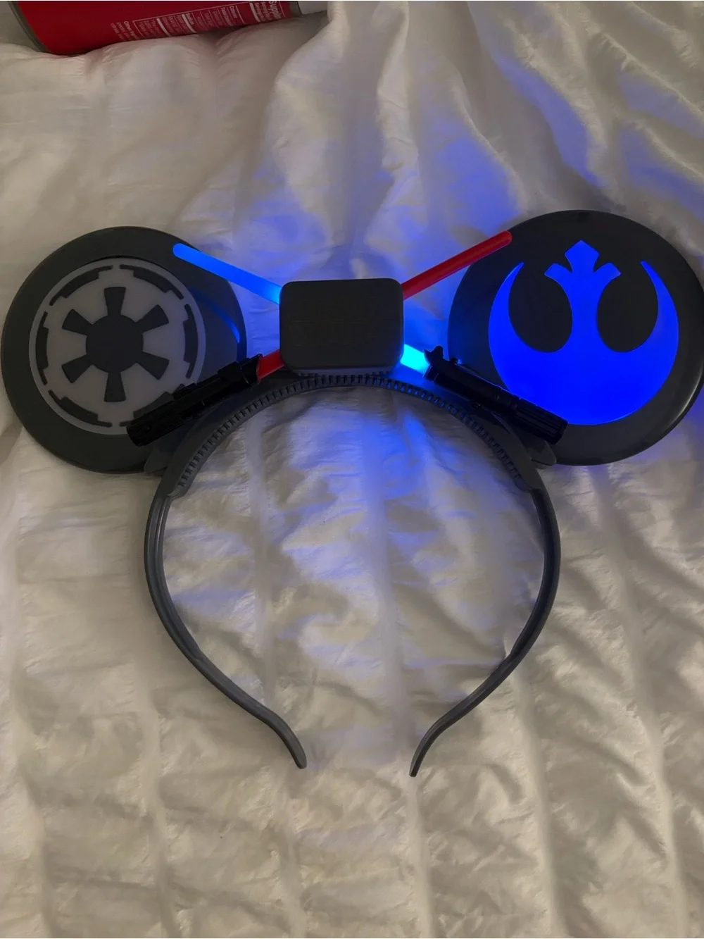 Disney Star Wars Light-Up Rebel & Empire Ear Headband - Black, Red, Blue